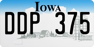 IA license plate DDP375