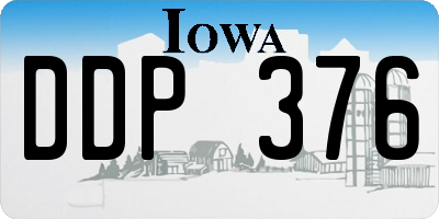 IA license plate DDP376
