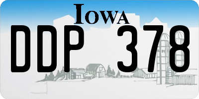 IA license plate DDP378