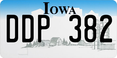 IA license plate DDP382