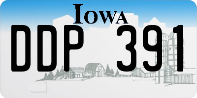 IA license plate DDP391