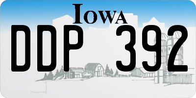 IA license plate DDP392