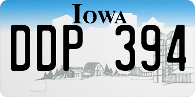 IA license plate DDP394