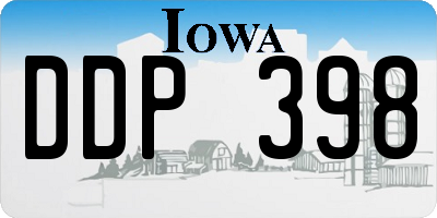 IA license plate DDP398