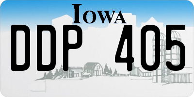 IA license plate DDP405