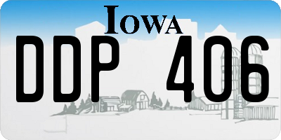 IA license plate DDP406