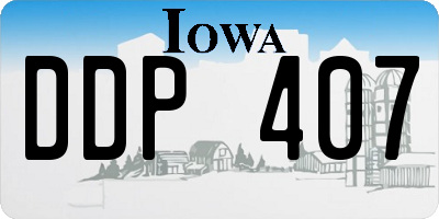 IA license plate DDP407