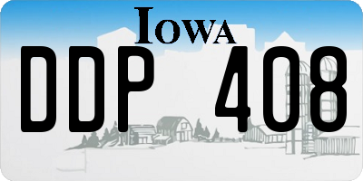 IA license plate DDP408