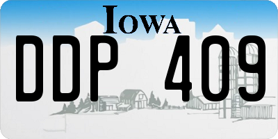 IA license plate DDP409