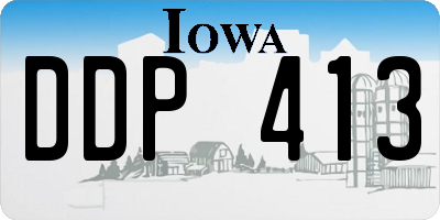 IA license plate DDP413