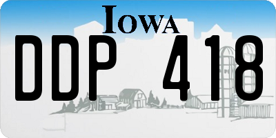 IA license plate DDP418