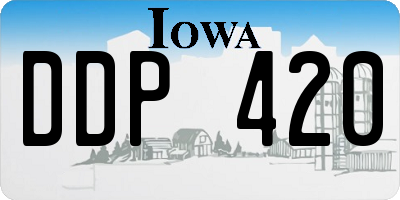 IA license plate DDP420