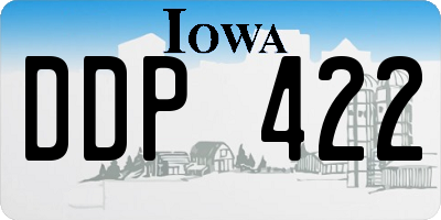 IA license plate DDP422