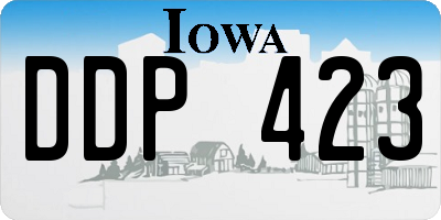 IA license plate DDP423