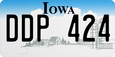 IA license plate DDP424