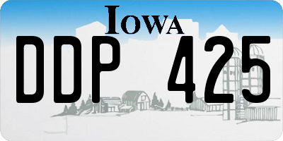 IA license plate DDP425