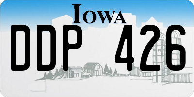 IA license plate DDP426