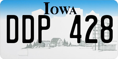 IA license plate DDP428