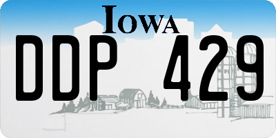 IA license plate DDP429