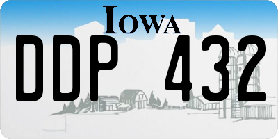 IA license plate DDP432
