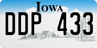 IA license plate DDP433