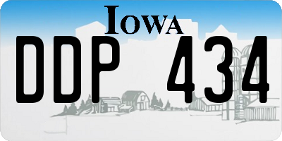 IA license plate DDP434