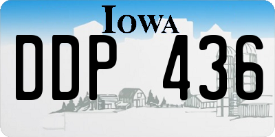 IA license plate DDP436