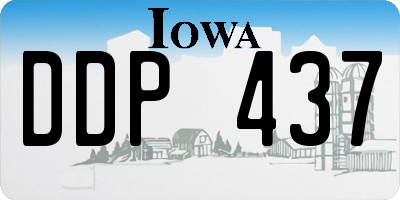 IA license plate DDP437