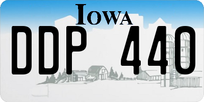 IA license plate DDP440