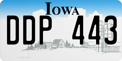 IA license plate DDP443