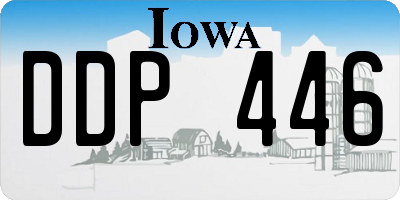 IA license plate DDP446