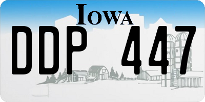 IA license plate DDP447