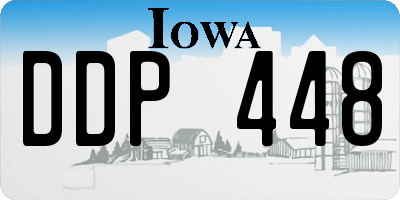 IA license plate DDP448