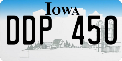 IA license plate DDP450