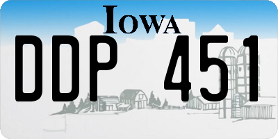 IA license plate DDP451