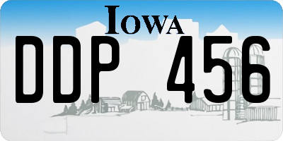 IA license plate DDP456