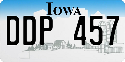 IA license plate DDP457