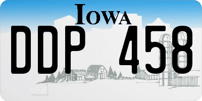 IA license plate DDP458