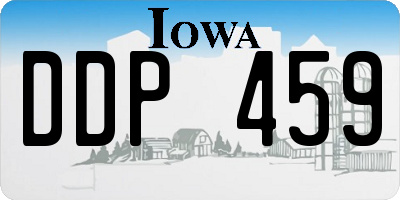 IA license plate DDP459