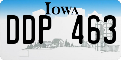 IA license plate DDP463