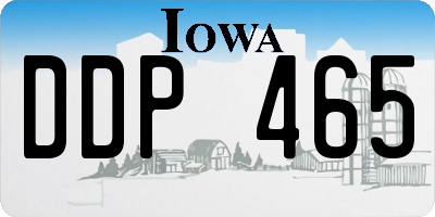 IA license plate DDP465
