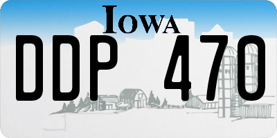 IA license plate DDP470