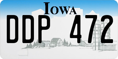 IA license plate DDP472