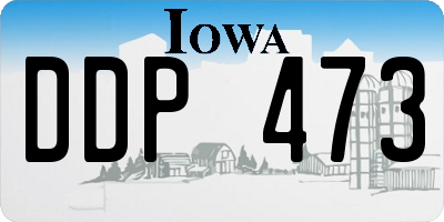 IA license plate DDP473