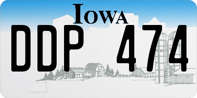IA license plate DDP474