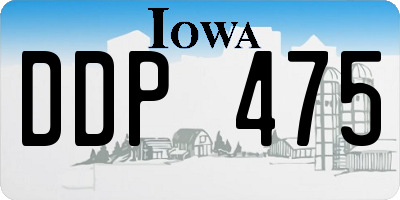 IA license plate DDP475