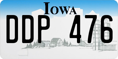 IA license plate DDP476