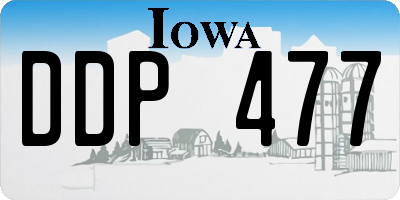 IA license plate DDP477