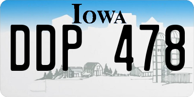 IA license plate DDP478