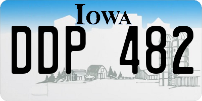 IA license plate DDP482